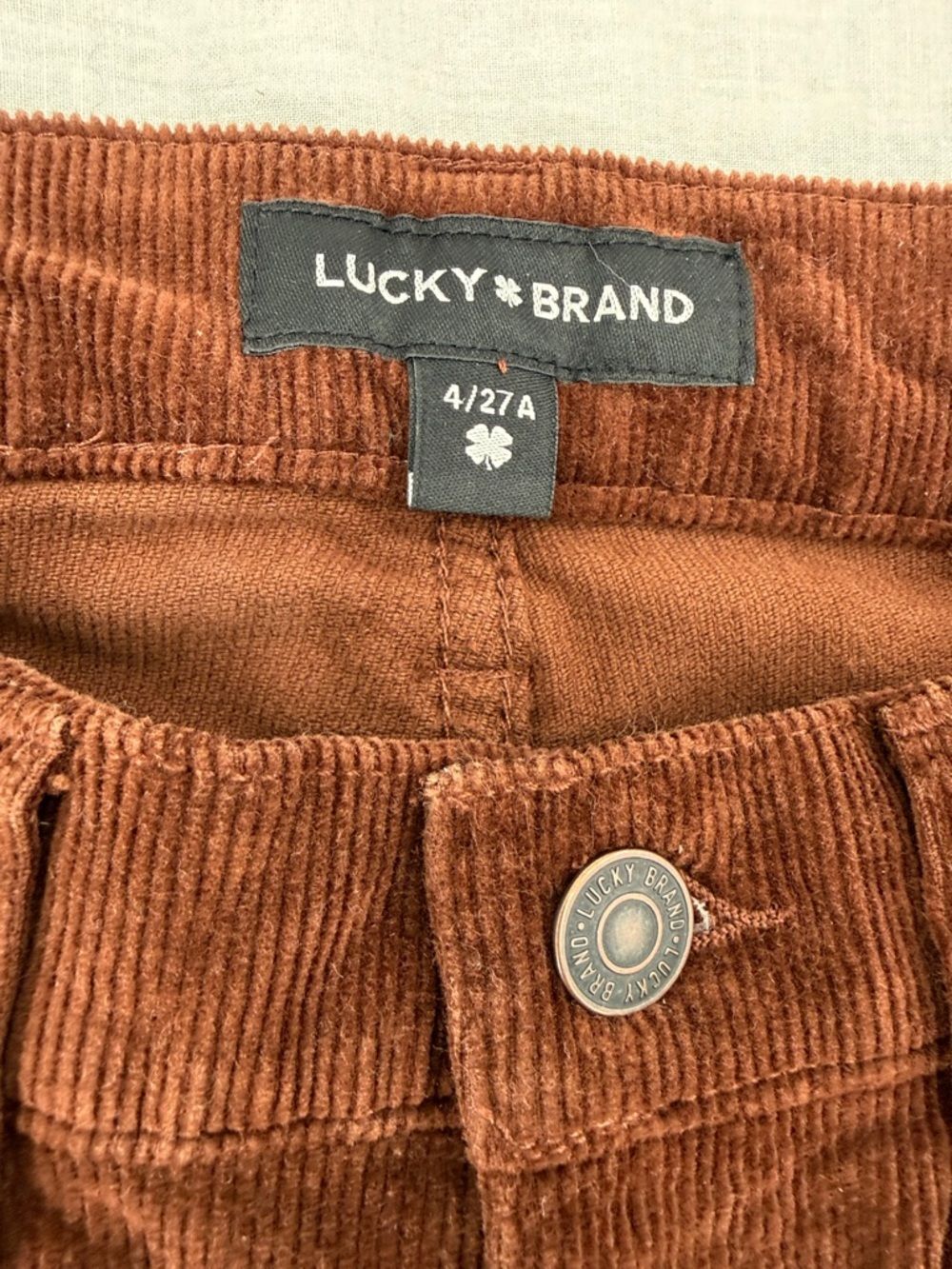 Lucky Brand Pants Wm 4 27 Brown Corduroy Sweet Mid Rise Bootcut - Picture 9 of 15